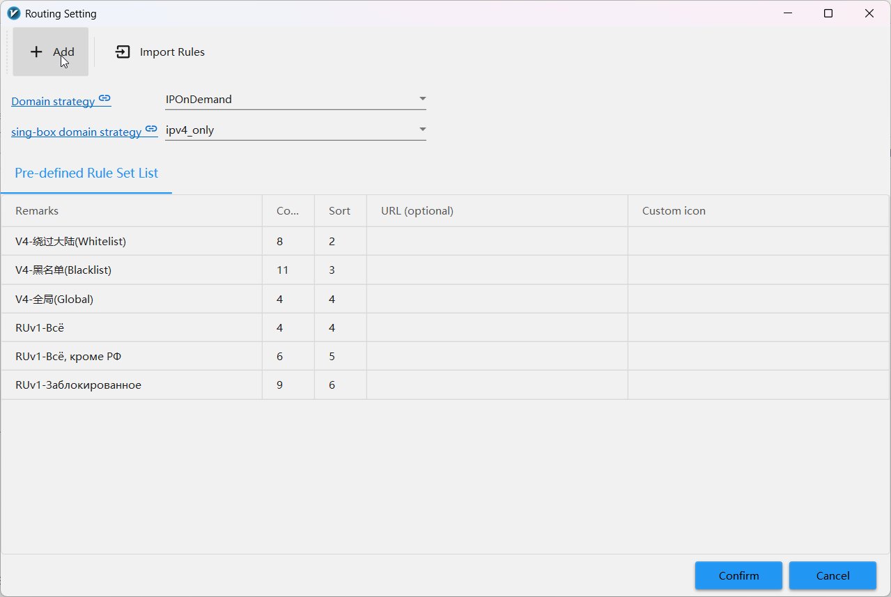 Настройка маршрутизации шаг за шагом - v2rayN Setup Guide